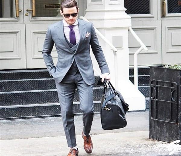 best color shoes with grey suit