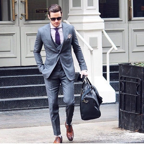 shoes to go with charcoal suit