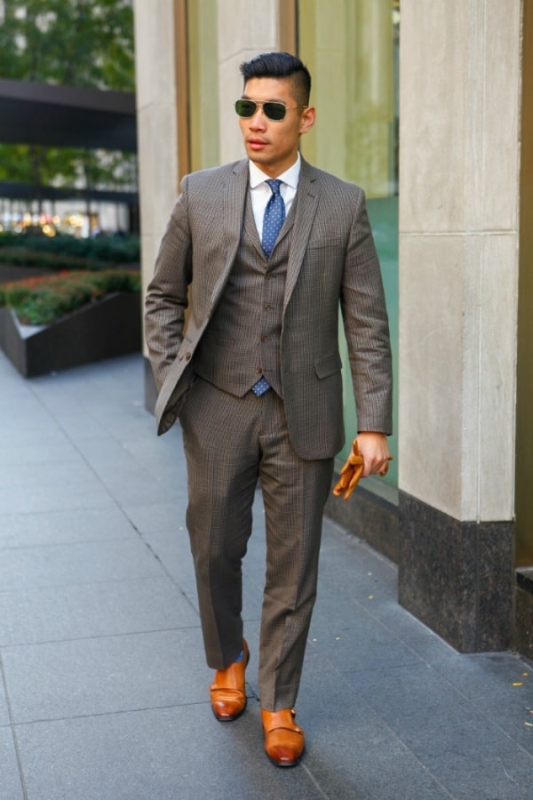 Best Grey Suit With Brown Shoes Outfit Ideas For Men 10 