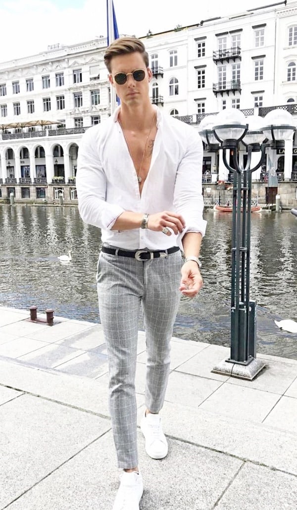 White shirts matching pants | White shirt combination pant - TiptopGents