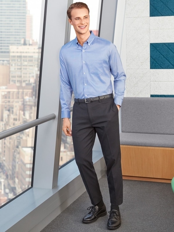 Dressing Light Blue Shirt Gray Pants Stock Photo 178311767  Shutterstock