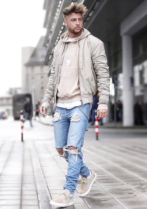 Mens winter bomber hot sale style jackets