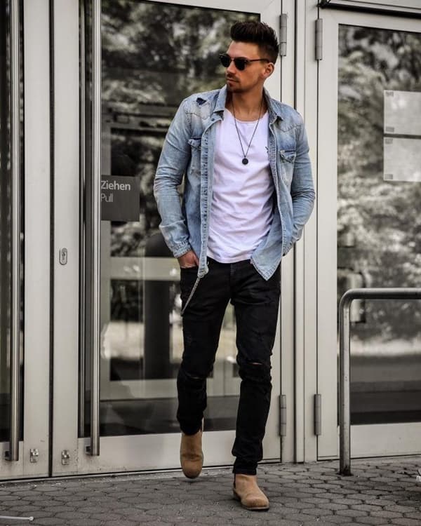 men's outfit with black jeans