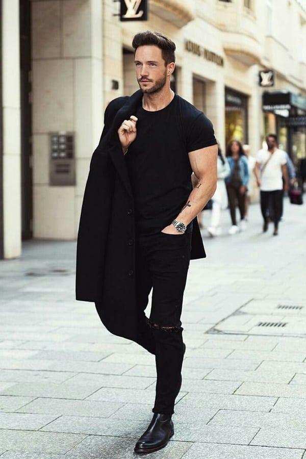 What To Wear With Black Jeans Men 47 Black Jeans Men Outfit