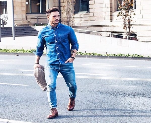 What To Wear With A Denim Shirt 60 Men S Denim Shirt Outfit