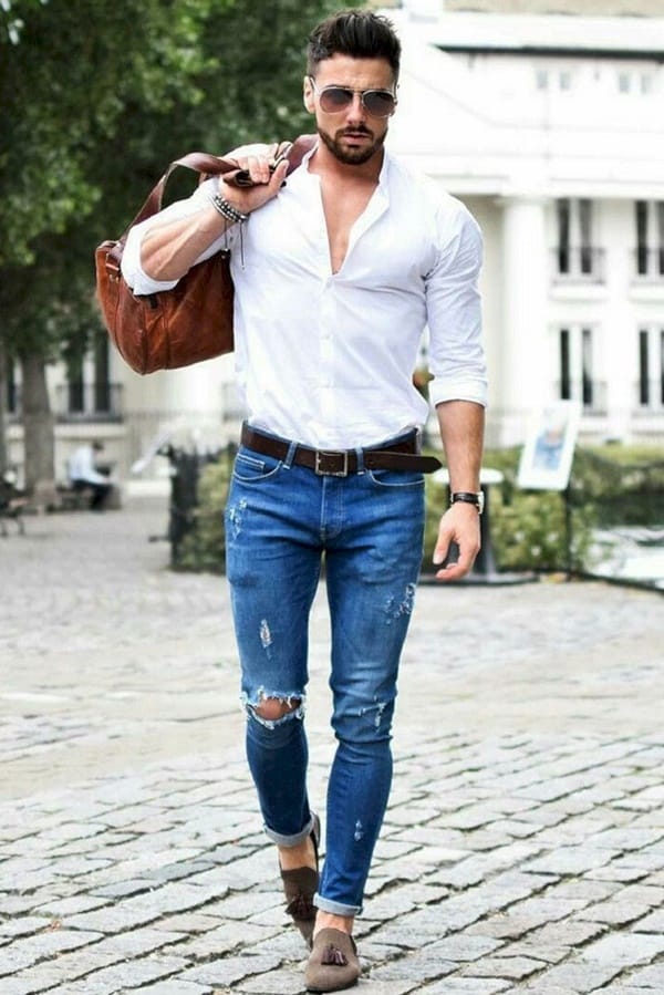 41 Best Blue Jeans With White Shirt Outfits For Men - Fashion Hombre