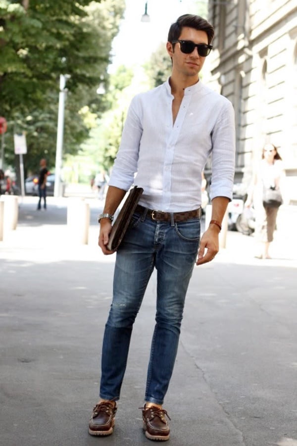 White Shirt And Light Blue Jeans Shop Clothing Shoes Online