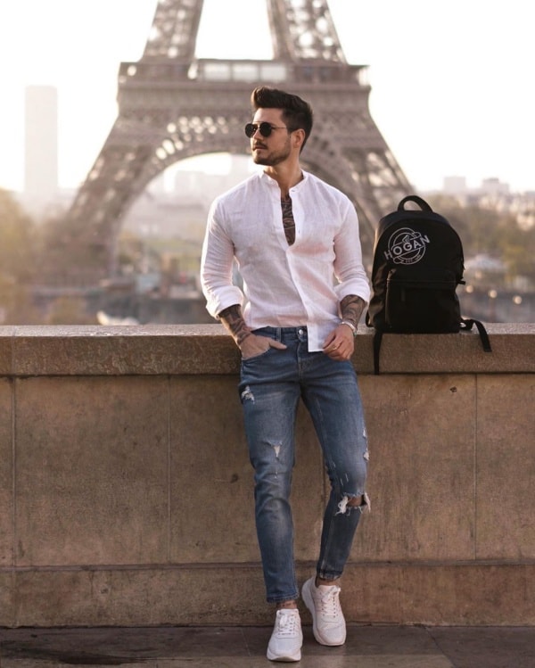 Buy White Shirt And Blue Jeans Outfit Cheap Online