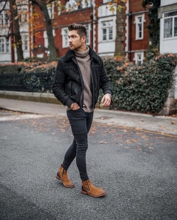 52 Cool Black Pants With Brown Shoes Outfits For Men - Fashion Hombre
