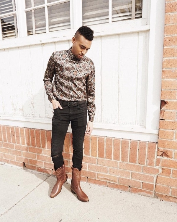 Dark Brown Boots with Black Pants Summer Outfits For Men In Their 20s 8  ideas  outfits  Lookastic
