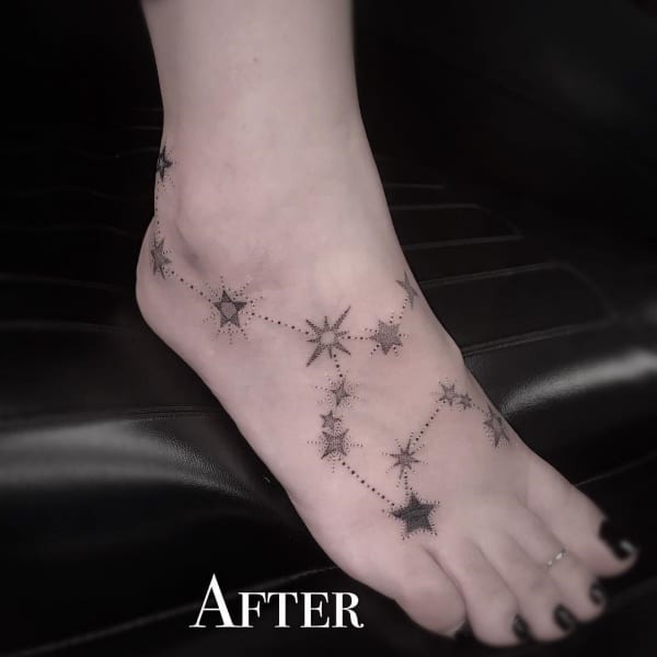 45 Awesome Aquarius Constellation Tattoo Designs With Meaning