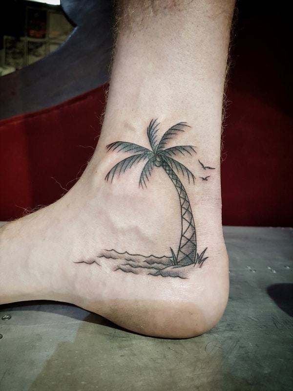 Dotwork Palm Tree Tattoo Idea  BlackInk
