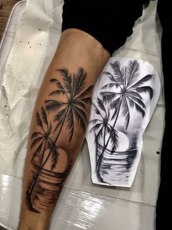 Palm Tree Tattoo Vector Images over 1400