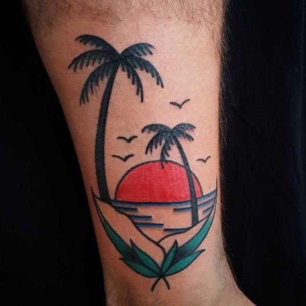 70 Beautiful Palm Tree Tattoo Designs For Tree Lovers ...