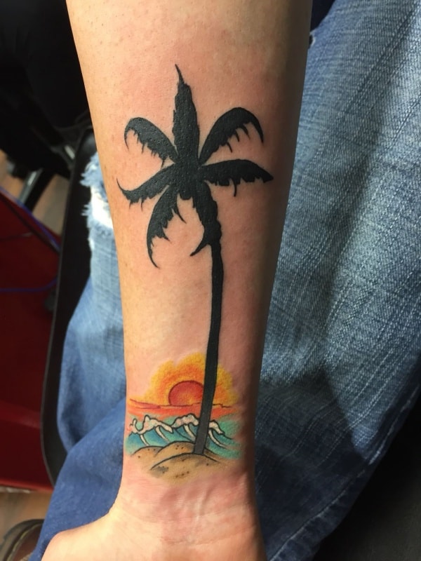 Buy Palm Tree Sunset Temporary Tattoo Online in India  Etsy