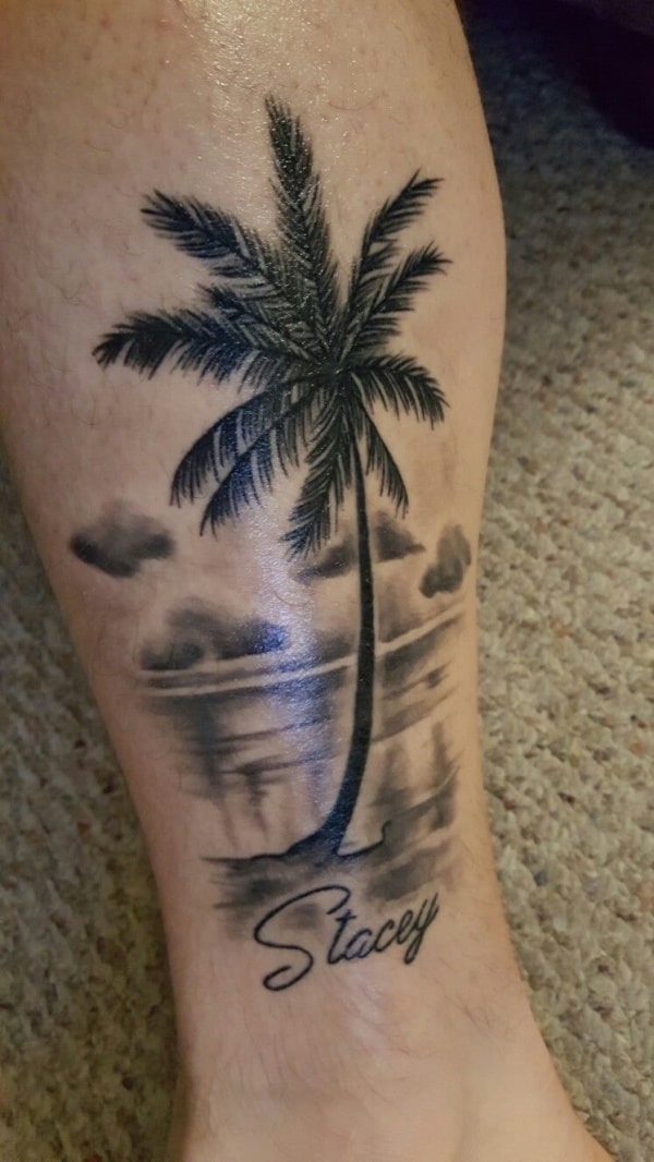 100 Ink Black Tree Palm Leg Tattoo Design png  jpg 2023