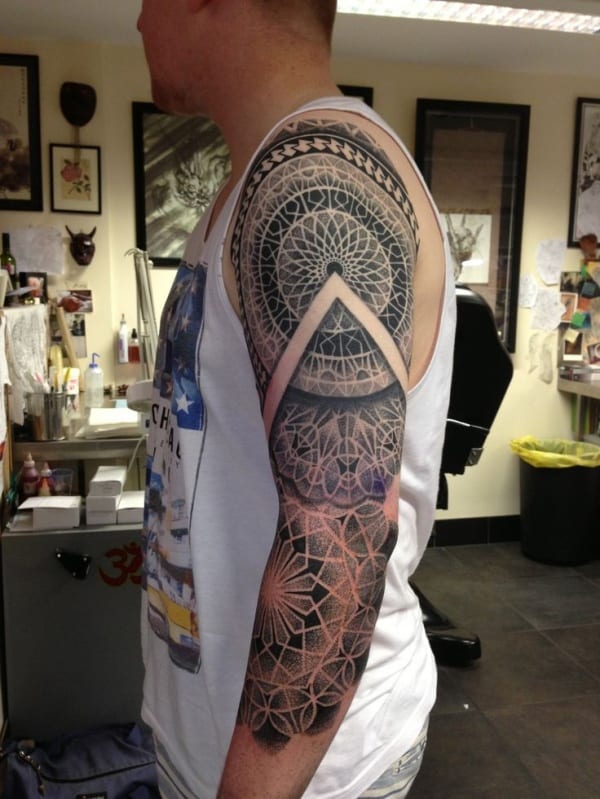 Wonderful Geometric Tattoo On Forearm