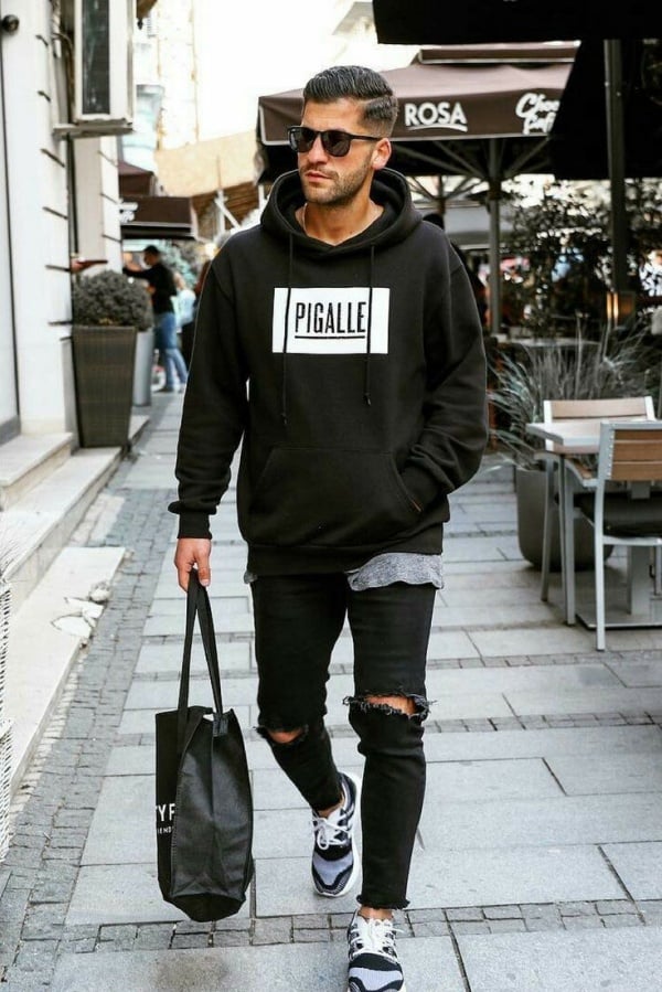 Super Stylish All Black Outfits For Men 