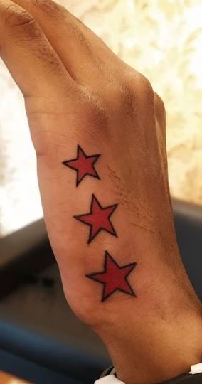 star tattoo designs on hand for boys
