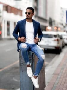 42 Edgy Dark Blue Blazer Outfit Ideas For Men To Try